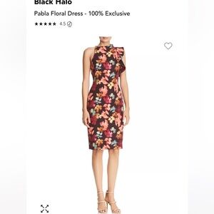 New With Tags Black Halo Pabla pink floral dress. Size US 2.